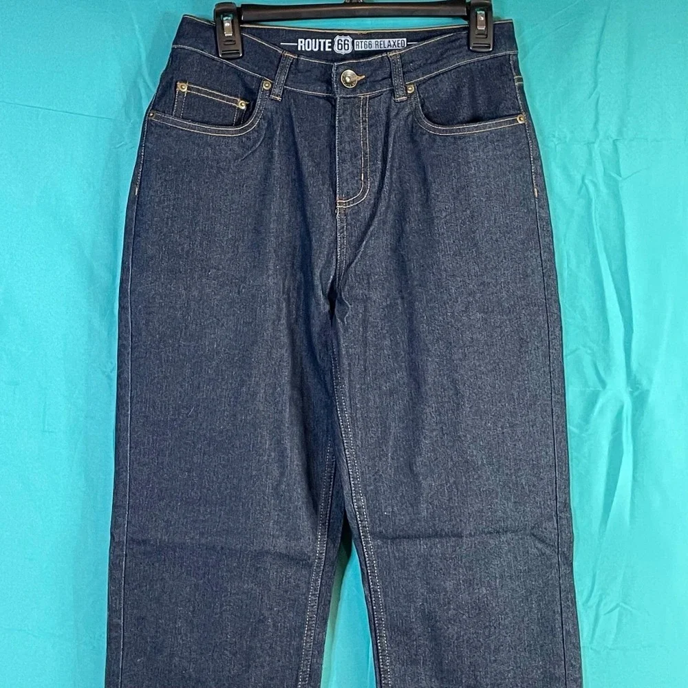 Route 66 Relaxed Fit‎ Dark Wash Denim Jeans Boys Size 16 Bootcut Western